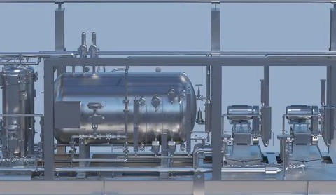 Close up station industry Stock Illustration
