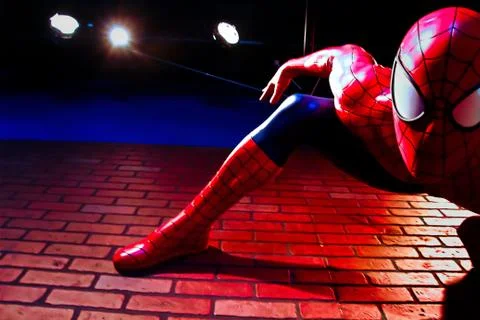 Close up Statue of Spider man Stock Photos