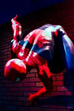 Close up Statue of Spider man Stock Photos