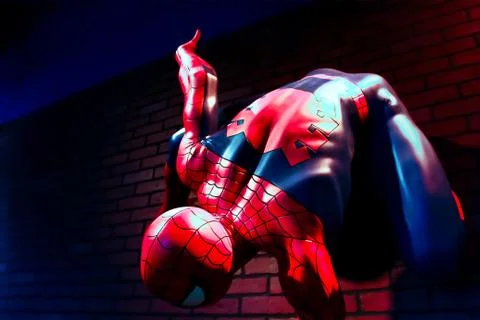 Close up Statue of Spider man 스톡 사진