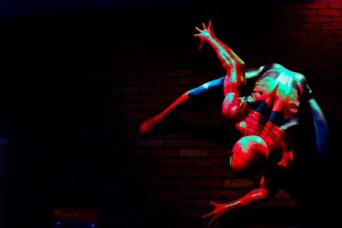 Close up Statue of Spider man Stock Photos