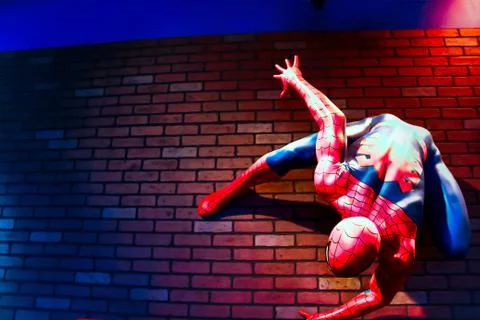 Close up Statue of Spider man 스톡 사진