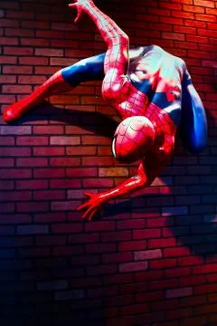 Close up Statue of Spider man 스톡 사진