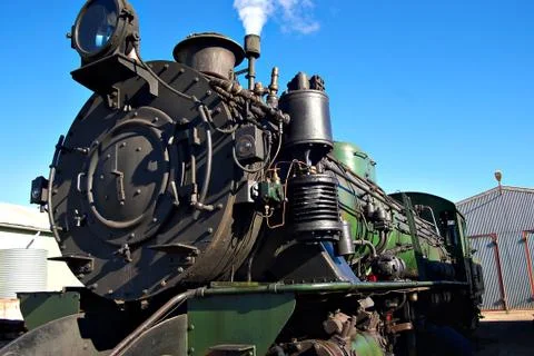 Close up of steam train Stock Photos