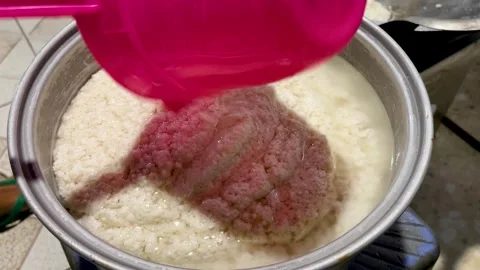 Close-Up of Steamed Grated Coconut Texture. Stock-Footage 336890830