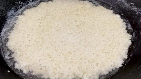 Close-Up of Steamed Grated Coconut Texture. Video stock 336890834