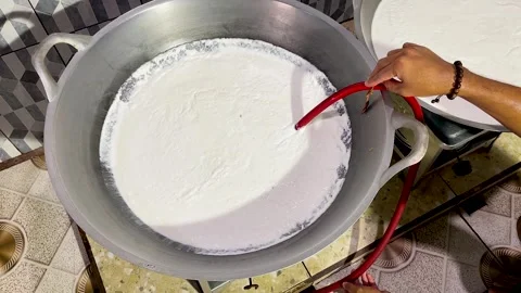 Close-Up of Steamed Grated Coconut Texture. Video stock 336890920