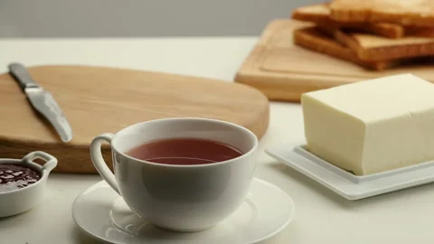 Close-up steaming hot coffee or tea cup Stock Footage 147448946