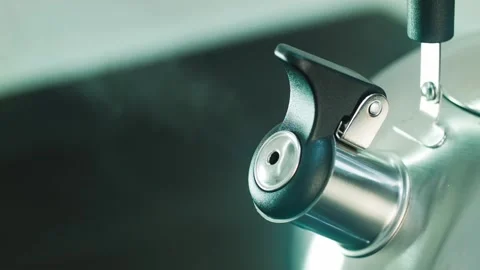 Close up of steaming tea kettle shallow. Stock Footage 104324954