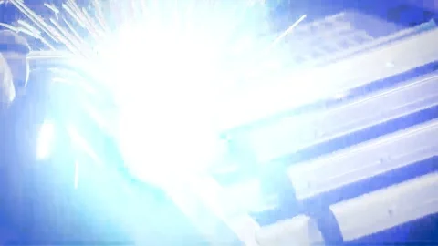 Close Up Of Steel Being Welded 스톡 동영상 111480530