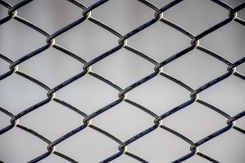 Close up Steel cage pattern background, Safety and Defense concept Foto stock