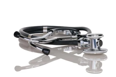 Close-up of stethoscope isolated on white background Stock Photos