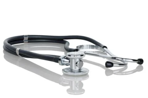 Close-up of stethoscope isolated on white background Stock Photos