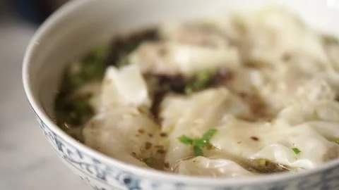 Close-up of stir-fried dumplings Video stock 261248506