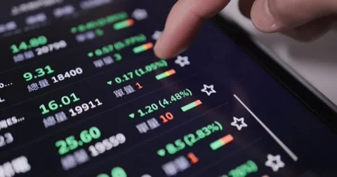 Close up stock app on smartphone Stock Footage 248658069