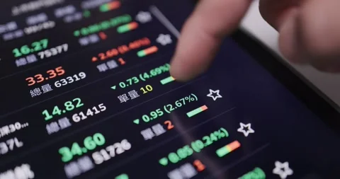 Close up stock app on smartphone Stock Footage 248658078