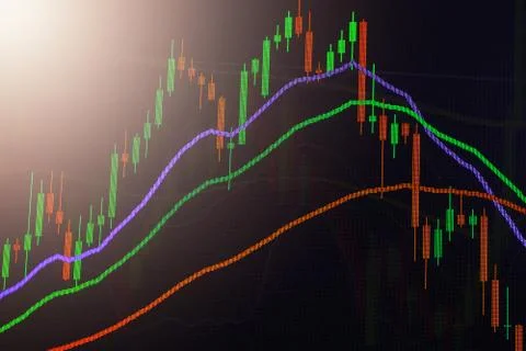 Close up of Stock Graph background Stock Photos