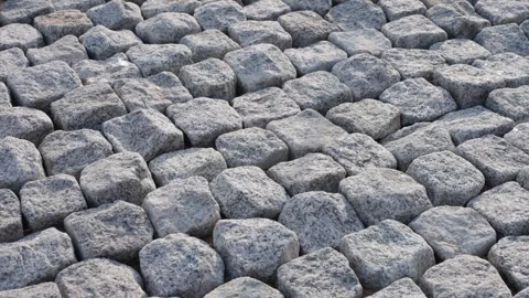 Close-up Stone blocks, Paving Stone, Abstract grey background Stock-Footage 243821762