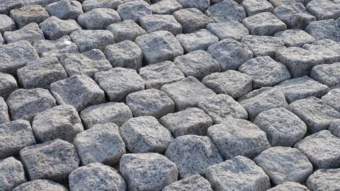 Close-up Stone blocks, Paving Stone, Abstract grey background Stock Photos