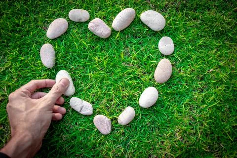 Close up stone heart Stock-Fotos
