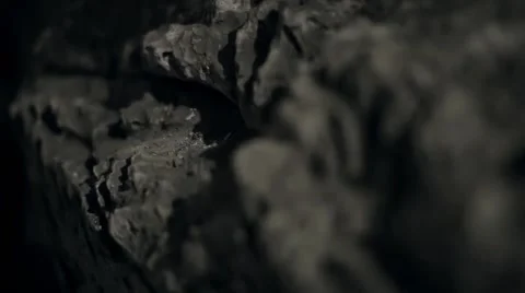 Close-up stone passage in the cave Stock Footage 68075641