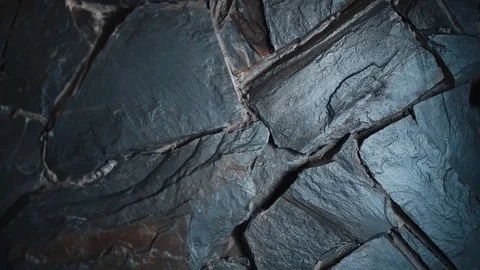 Close-up stone passage in the cave Stock Footage 86702513