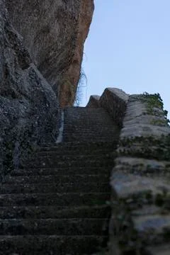 Close-up of stone staircase. Stock Photos