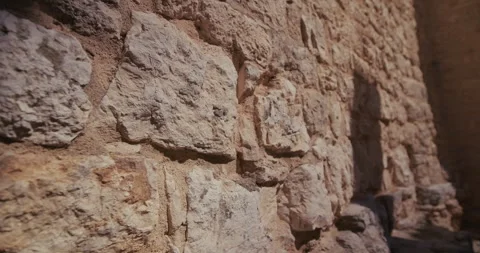 Close-up of stone wall texture in Bale Video stock 333991886
