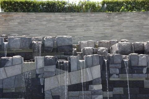 Close up stone water feature Stock Photos