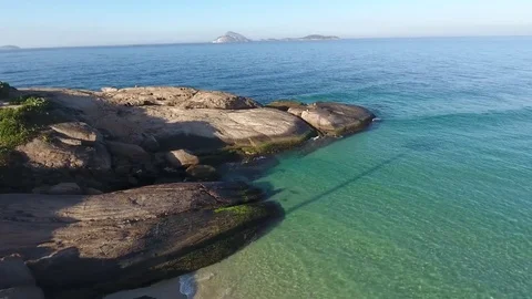 Close on the stones and beach Stock Footage 81132617