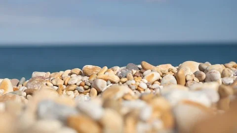 Close up of stones on the beach Stock-Footage 77436129