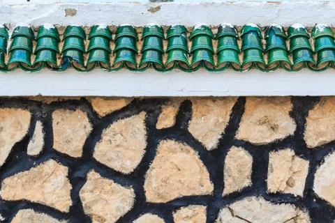 Close-up stonewall texture Stock Photos