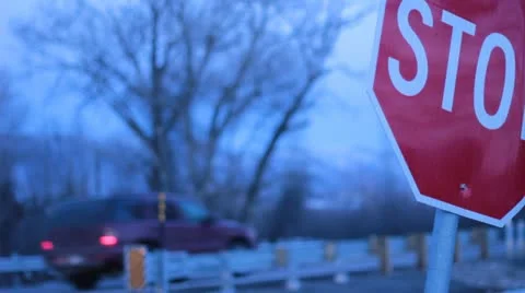 Close up of stop sign. Stock Footage 21311035