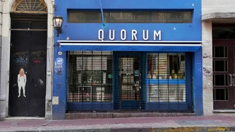 Close store in buenos aires during pandemic Stock Footage 130198855