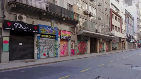 Close stores in buenos aires during coronavirus Stock Footage 130213102