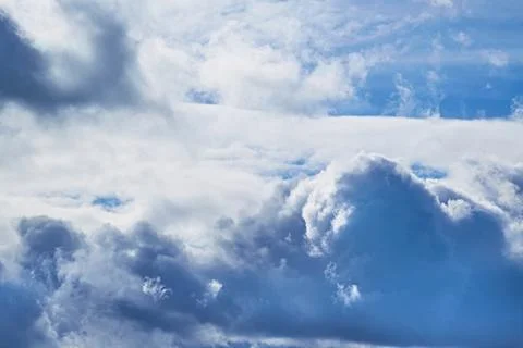 Close-up of stormy blue clouds in the sky Foto stock