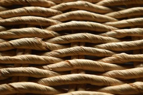 Close up of a straw basket Stock Photos