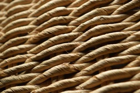 Close up of a straw basket Stock Photos