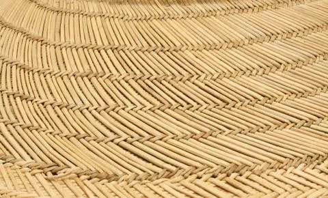 Close up of straw hat brim Foto stock
