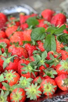 Close-up of strawberries Stock Photos