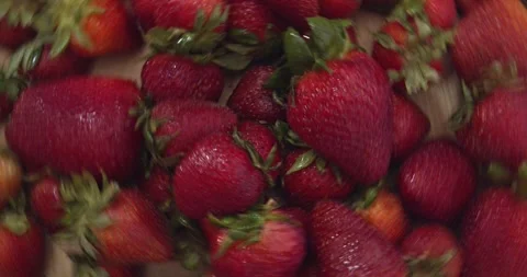 Close Up Strawberries Spin Stock Footage 241056504