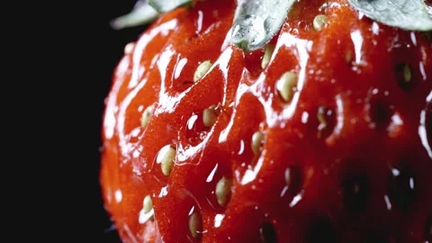 Close-up of a strawberry Stock Footage 259678726