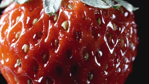 Close-up of strawberry partial Stock Footage 259678797