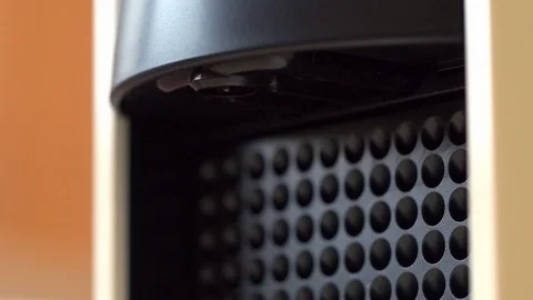 Close-up of a stream of coffee pouring from a professional machine. Stock Footage 122297444