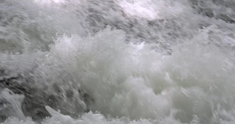 Close up stream flowing, Clean water flowing. Stock Footage 287452555