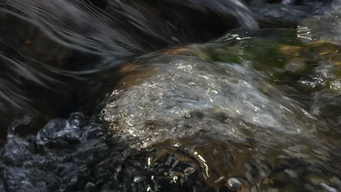 Close up of Stream Flowing  over Rocks Video stock 260708968