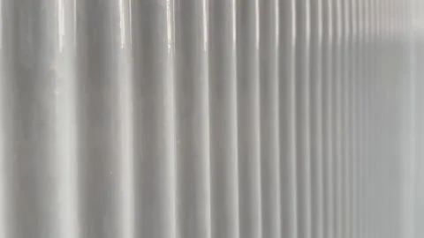 Close-up of striped wall panels with smooth surface Stock Footage 312094886