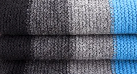 Close-up of striped woolen textile Stock Photos