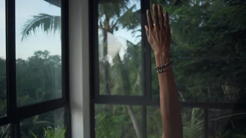 Close up strong afro black man practice yoga in studio rapid slow motion Stock Footage 89717861