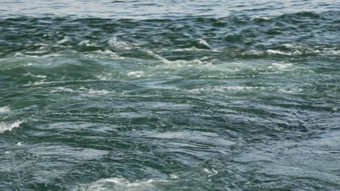 Close up of strong tidal current Saltstraumen in Norway Stock Footage 238474063
